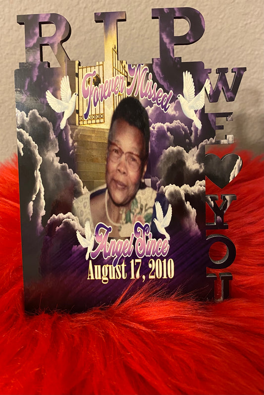 R.I.P We love you custom photo Frame