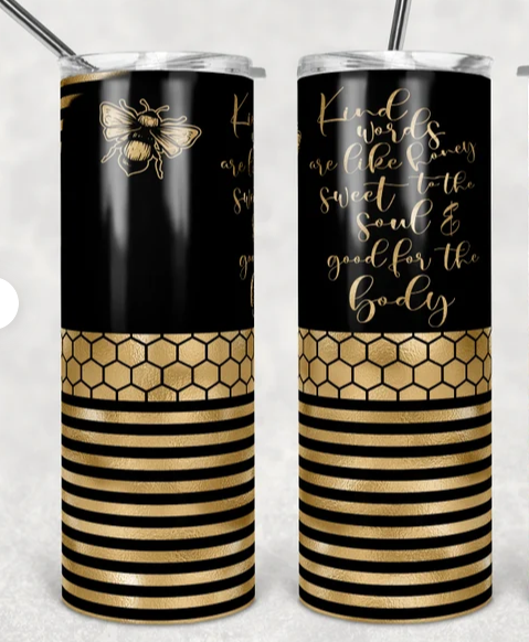 Queen Bee black/gold Tumbler