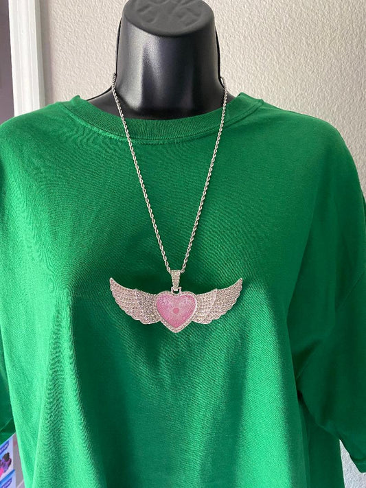 Angel Wings photo necklace- Long wings