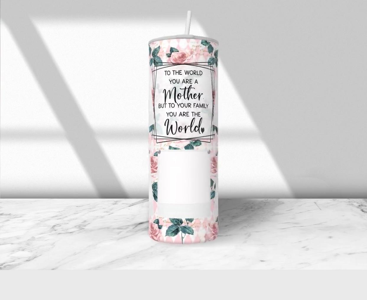 Custom Photo Flower 20oz Skinny Tumbler